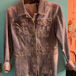 Long denim jacket
